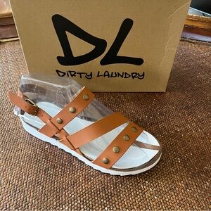 Dirty Laundry Smooth Sugar Brown Cee Cee Sandal With Studded Detail Women’s 8.5